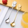 Coffee Spoon Fashion Food Grade Lightweight Dessert Spoon Round Edge Lucky Cat Coffee Spoon Tea Spoon for Home
