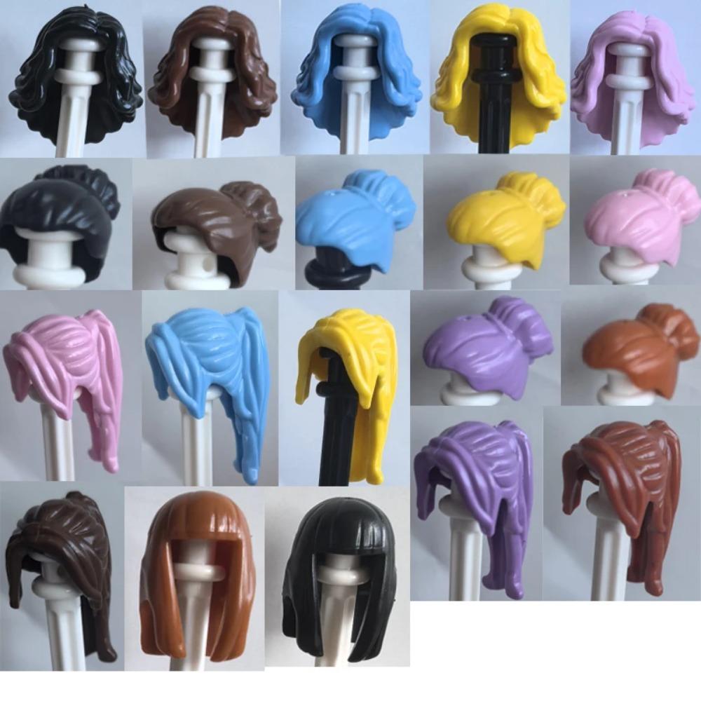 City Building Blocks Body Character Clothing Accessories Helmet Hat Colorful Hair Hairstyle Mini Brick Compatible Toy Gift X040