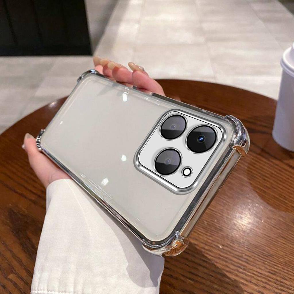 Чехол для realme 15T Электроокрашенная Цветная Рамка Прозрачный Чехол для Телефона