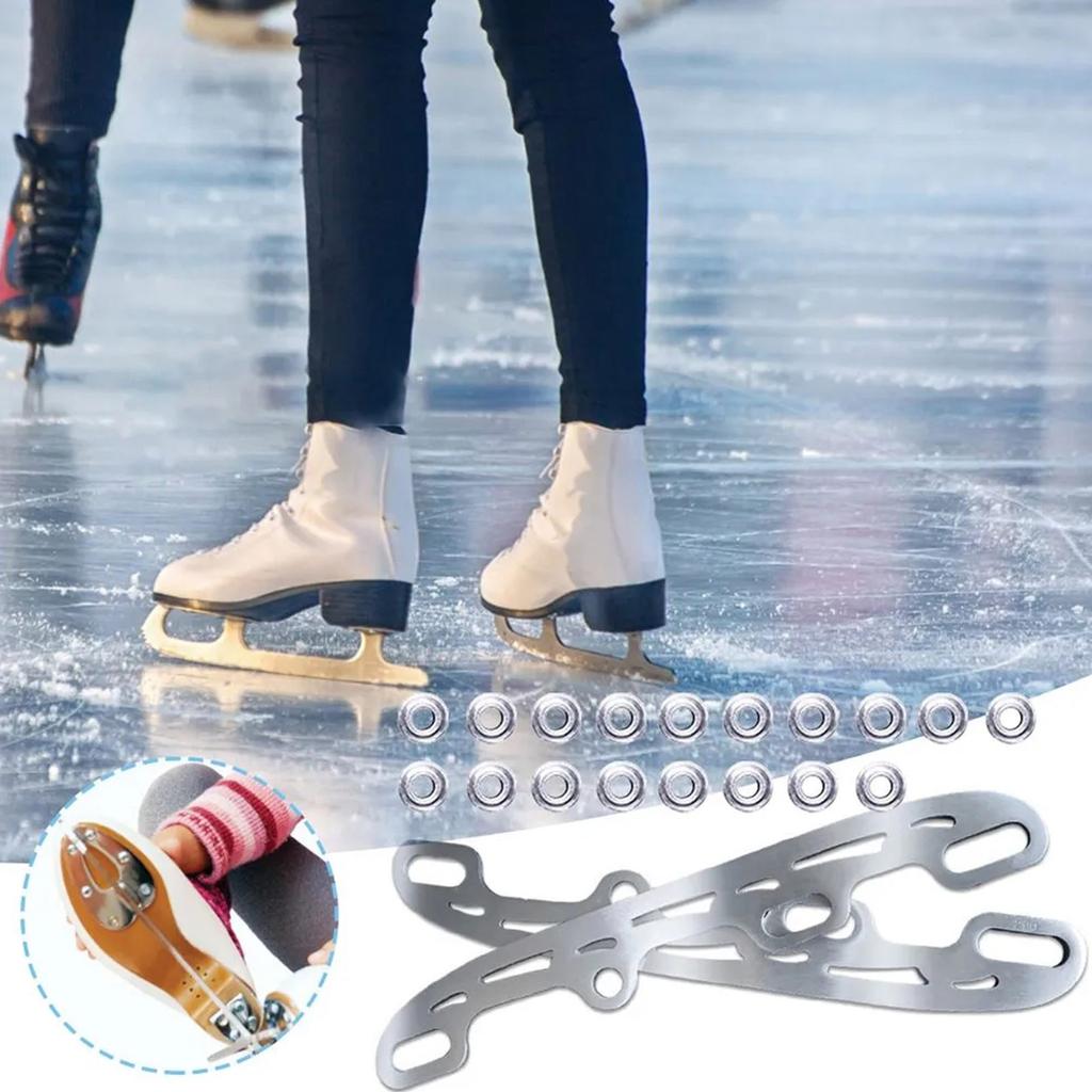 Stainless Steel Ice Roller Skating Shoes With Ice  Blades And Interchangeable Ice Skates, Complete Set