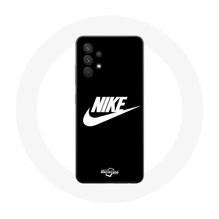 Coque pour Samsung Galaxy A13 5G Nike Logo blanc fond Noir