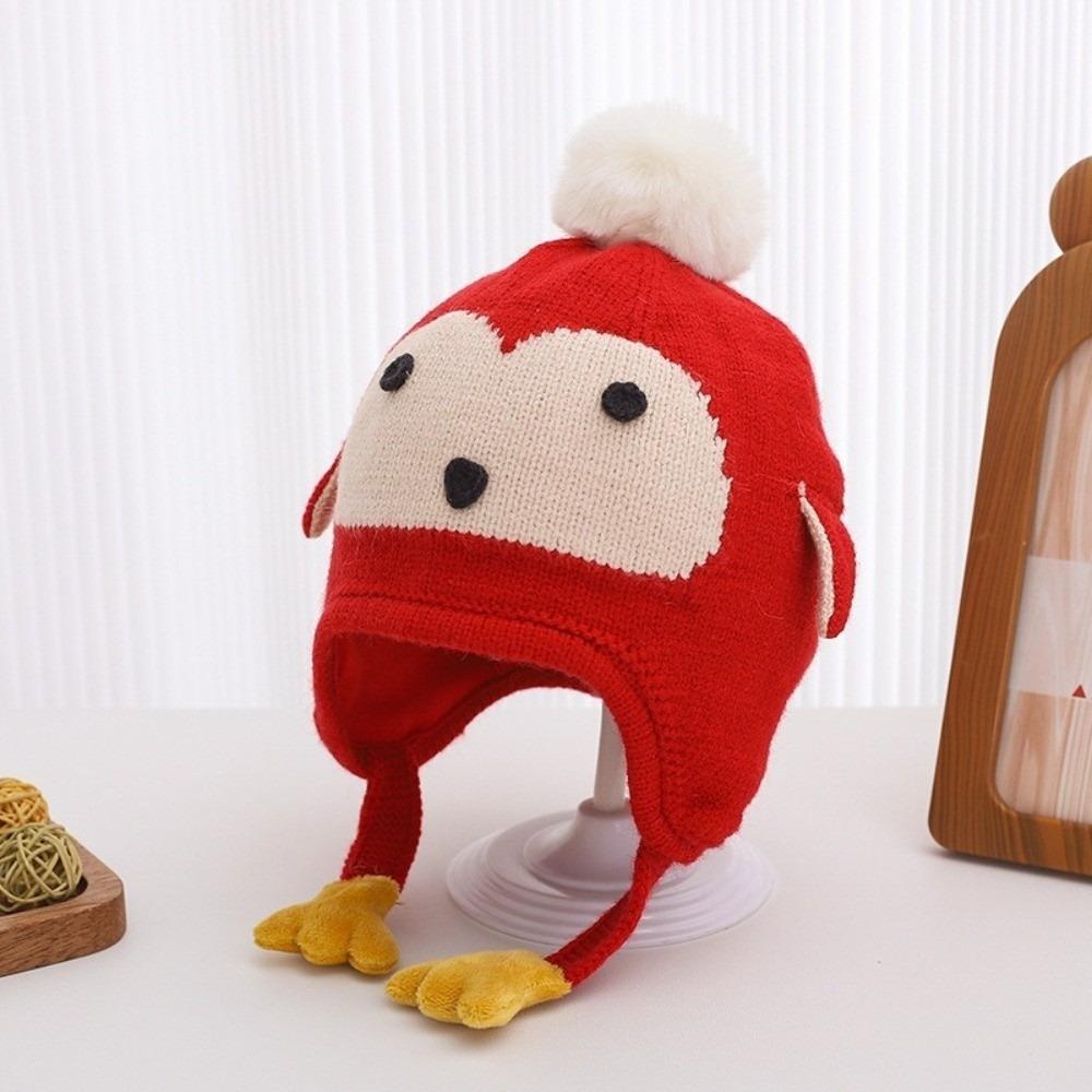 Windproof Ear Protection Hat Warm Plush Infant Knitted Cap New Pullover Cap  Autumn and Winter