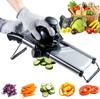 Mandoline Slicer for Kitchen -Stainless Steel Vegetable Slicer for Potato, Tomato and Onion, Carrot Julienne and Chopper for Vegetables with Gloves