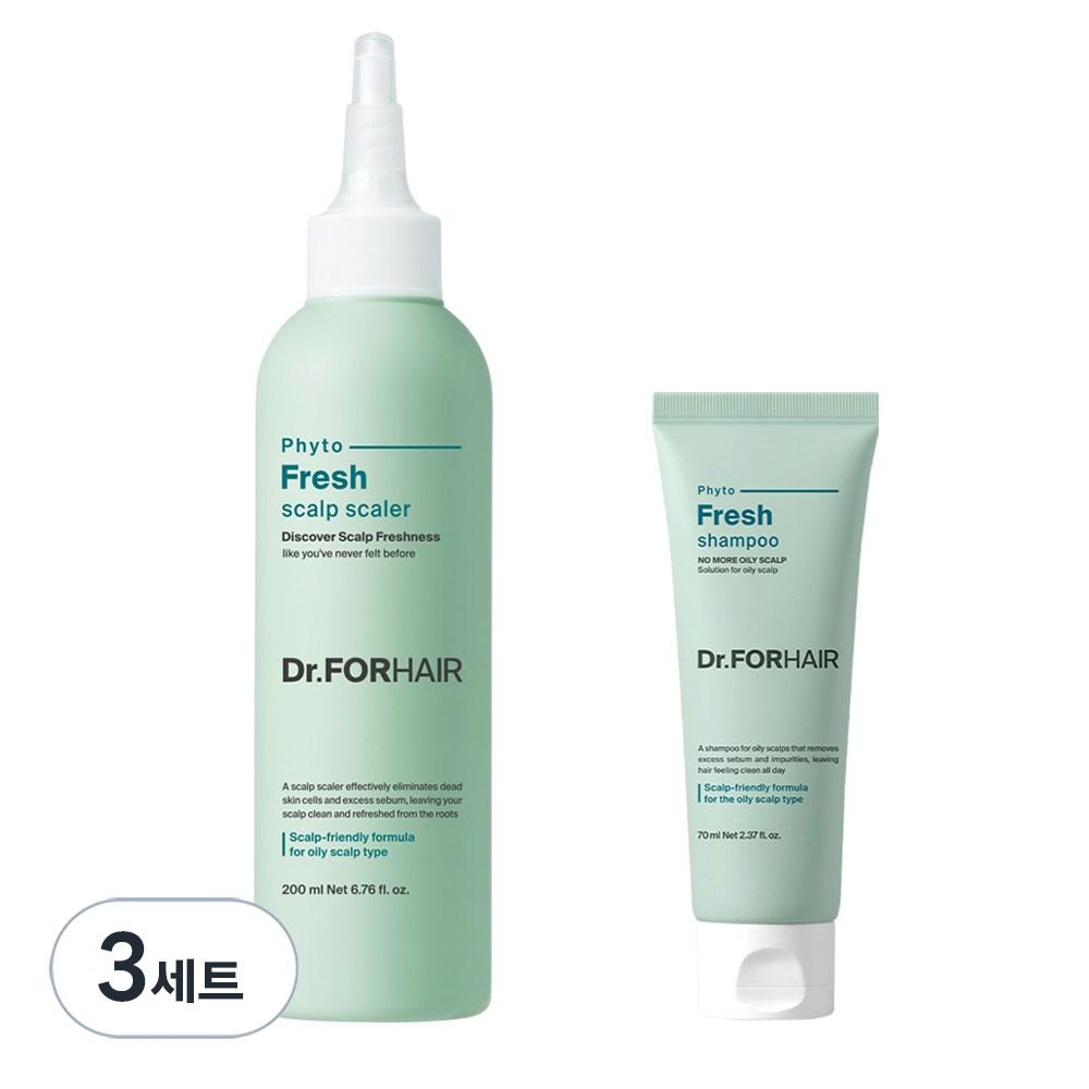 Dr. For Hair Phytofresh Scalp Scaler 200ml + Shampoo 70ml Set, 3 Sets