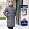 Winter Goose Down Jacket for Middle-aged and Elderly Men Long Warm Thick Winter Coat Large Size