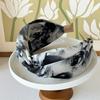 Широкая повязка на голову тай-дай с принтом под винтажную масляную живопись, аксессуар для волос для женщин, удобный для йоги и спортзала