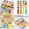 Geometric Kids Wooden Coin Box With Color Matching And Cognitive Toy Learning