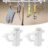 2Pcs Curtain Rod Holders Supports Easy Installation Adjustable Clamp Hooks Hangers for Home