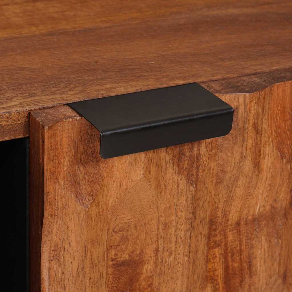TV Cabinet with Door Acacia Brown Surface 80 x 33 x 46 cm