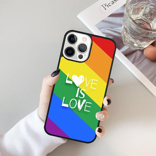 Gay Lesbian LGBT Rainbow Flag Pride ART Phone Case Cover For iPhone 17 Air 16 15 14 13 12 Pro Max 11 Pro Max Plus