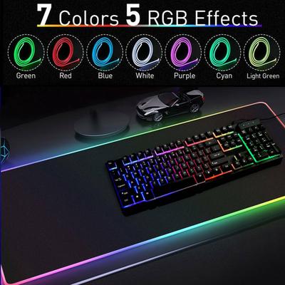Коврик для игровой мыши с большим RGB цветным светодиодным освещением 800 * 300 мм для портативных ПК
