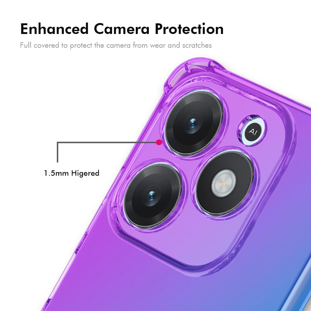 For TECNO Spark Go 2024 4G/TECNO Spark 20 TPU Case ENKAY Thickened Four Corner Drop-proof Phone Back Cover