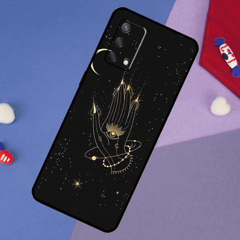 Гадание Луна Звезды Руки Художественный Чехол Для Oppo A17 A60 A40 A80 A16 A76 A96 A98 A58 A78 A18 A38 A57 A74 A54 A94 A15 A5 A6 Pro