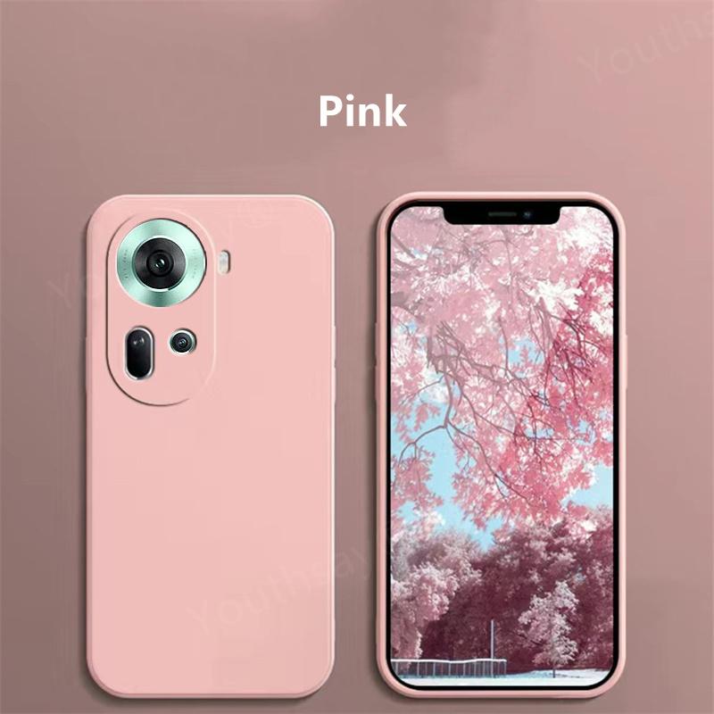 Для OPPO Reno 11 5G жидкий силиконовый чехол для OPPO Reno 11 Pro Cover Funda Coque мягкий чехол для телефона TPU для OPPO Reno 11