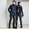 Комплект верхней и нижней одежды Рабочая одежда Джинсовая куртка Джинсовые брюки-карго Gran Cisco Брюки Джинсы Джинсы G Джинсовый блузон с длинным рукавом Рабочая одежда Takaya Shoji