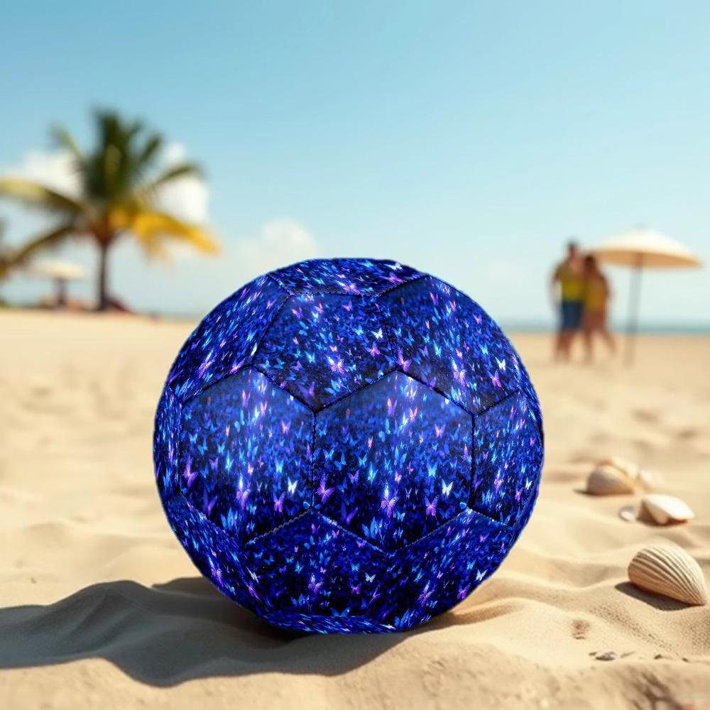 1pc Blue Butterfly Garden Size 5 Soccer Ball Professional Match Training Football Indoor &Outdoor Sports Ball Lightweight Durable c6542