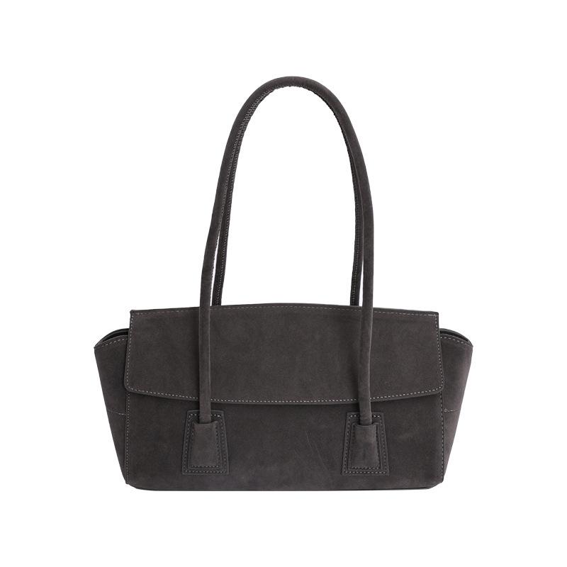 Замшевая сумка женская 2025 новая трендовая осенне-зимняя сумка-тоут большой вместимости, сумка для通勤 на плечо, сумка подмышку, дамская сумочка