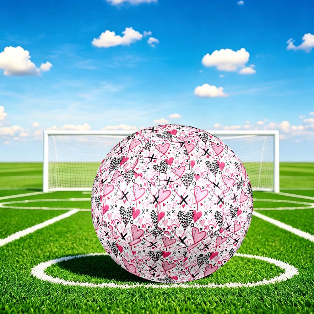 1pc Heart Love Size 5 Soccer Ball Professional Match Training Football Indoor &Outdoor Sports Ball Lightweight Durable m6561