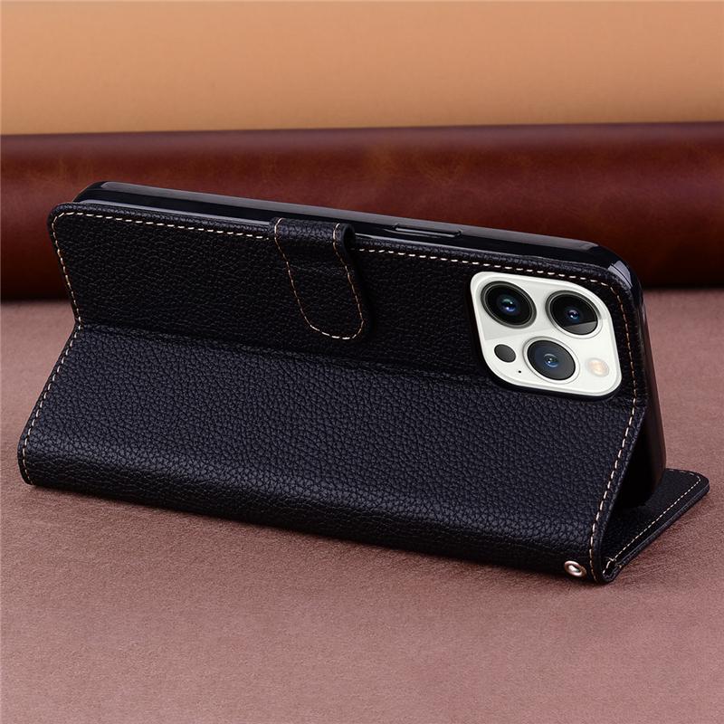 Luxury Matte Leather Flip Wallet Phone Case For iPhone 15 14 13 12 11 Pro Max X XR XS Max 7 8 14 15 Plus Fashion Book Stand Holder Cover