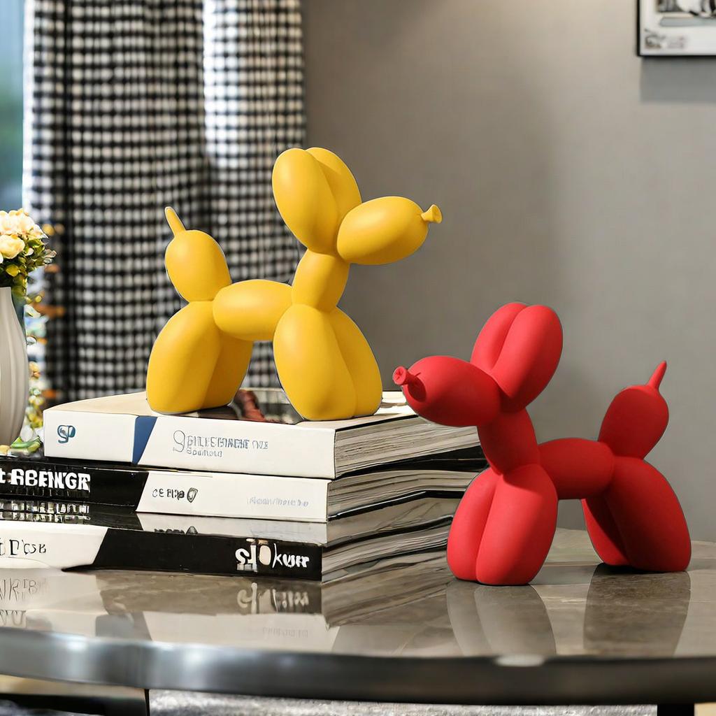 Lovely Color Resin Balloon Dog Resin Decoration Table Nordic Style CHILDREN'S Room Study Cartoon Resin Crafts Decoration