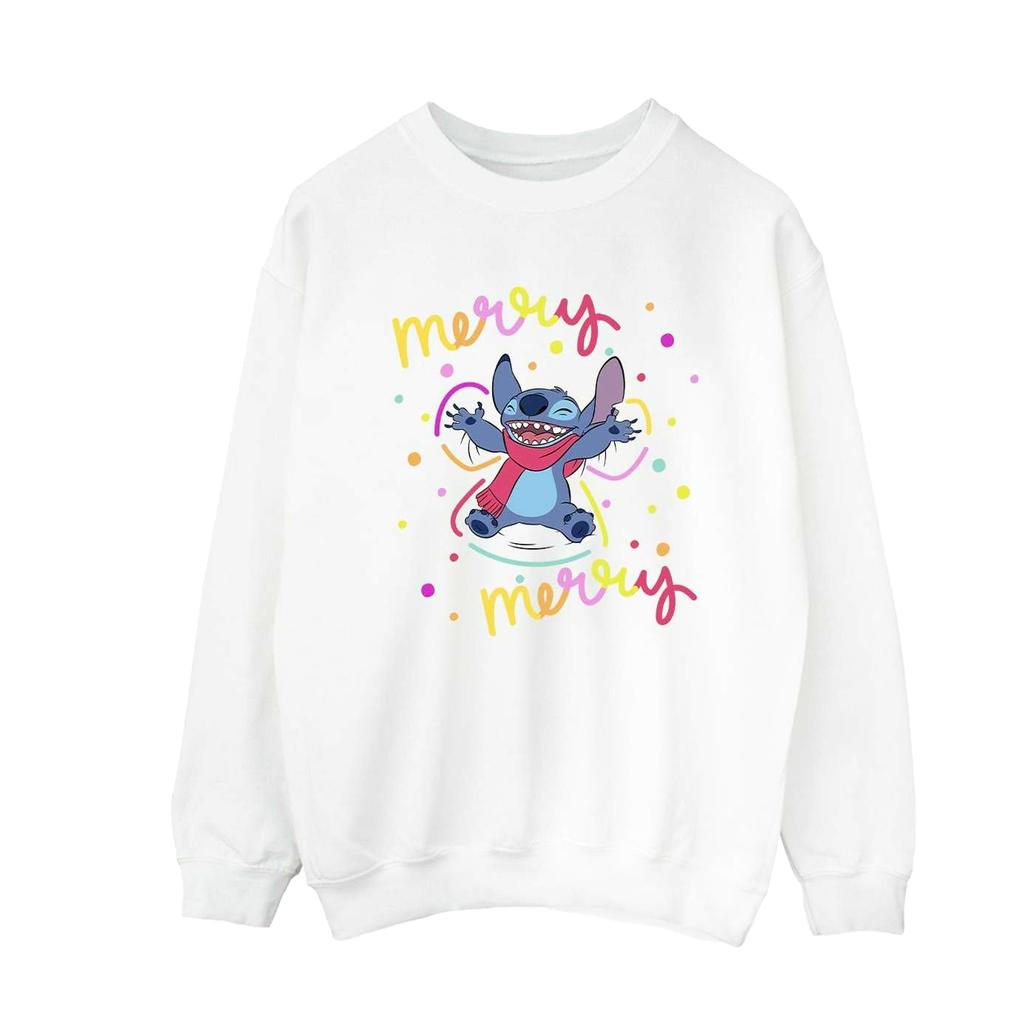 Disney Womens/Ladies Lilo & Stitch Merry Rainbow Sweatshirt