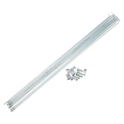 X AUTOHAUX 12 шт. 14G J Bend велосипедные оцинкованные спицы 290 мм велосипедные спицы с латунными ниппелями стальные спицы для горного велосипеда MTB 11,42 дюйма