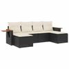 VidaXL Salon de Jardin avec Coussins 6 pcs, Canapés de Terrasse, Ensemble de Meubles de Patio, Mobilier d'Extérieur, Noir 3227057