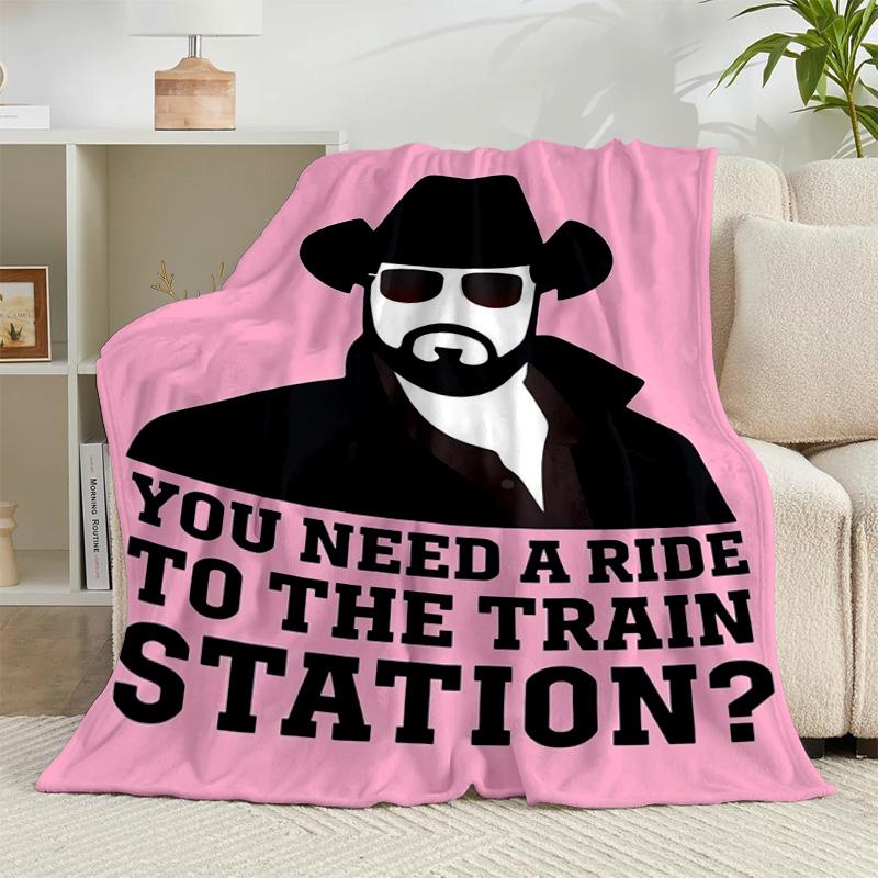 1PC Western Adventure Romance Flannel Blanket Gift, Suitable for Both Men And Women, Soft Ideal for Beds And Sofa, Birthday Or Christmas Gift