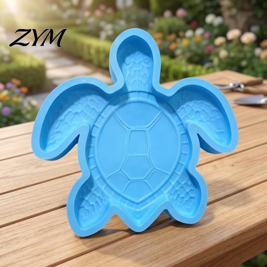 Reusable Concrete Molds for Walkway Sea Turtle Stepping Stone Mold Garden Art, DIY Oceans Theme Flexible Silicone Resin Paver Mold, Giant Outdoor