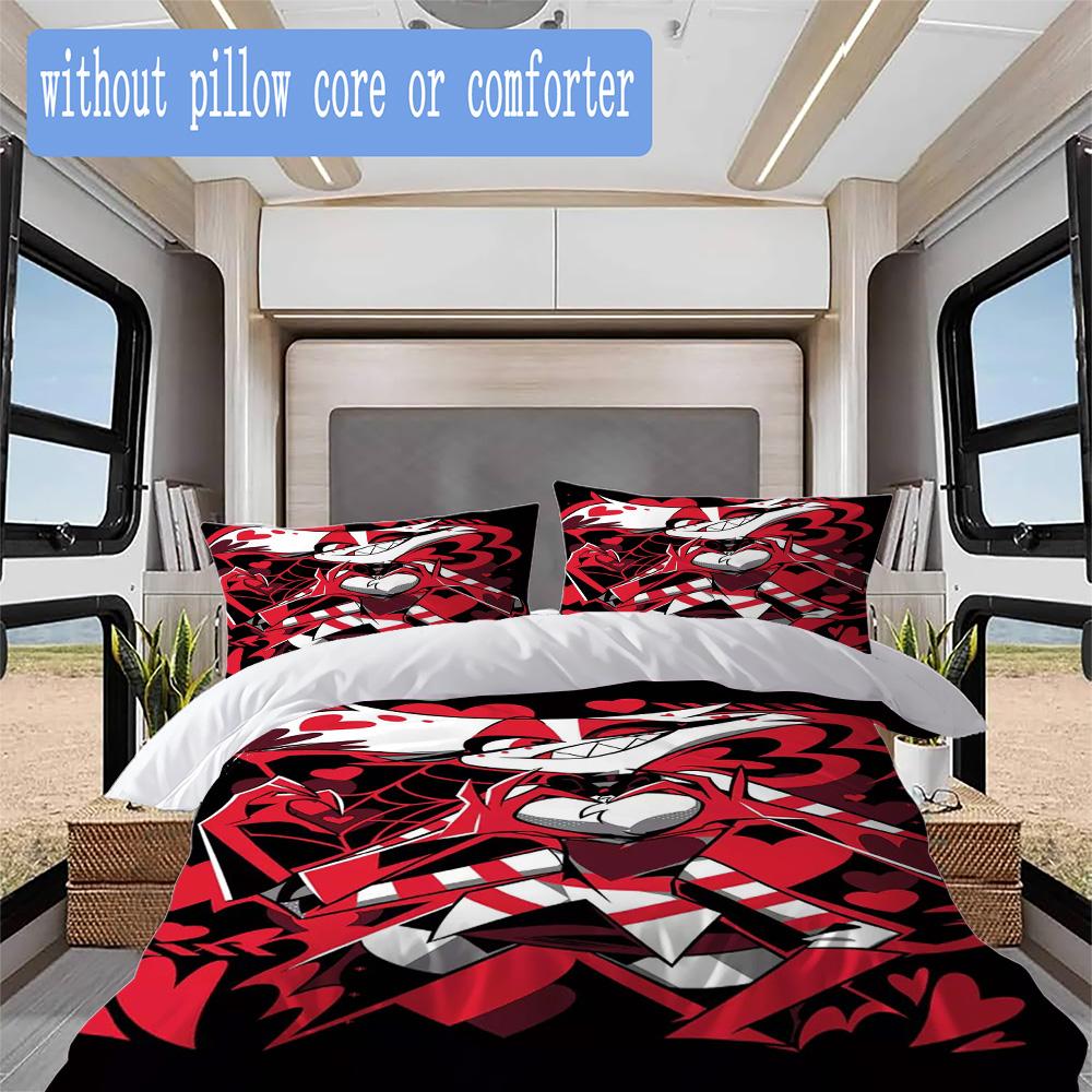 Chic Thorn Angel Cartoon Pattern Bedding,Quilt Set Quilt Cover Pillowcase Home Birthday Gift (1*duvet cover+2*pillowcase,without core)ZSJT0917134