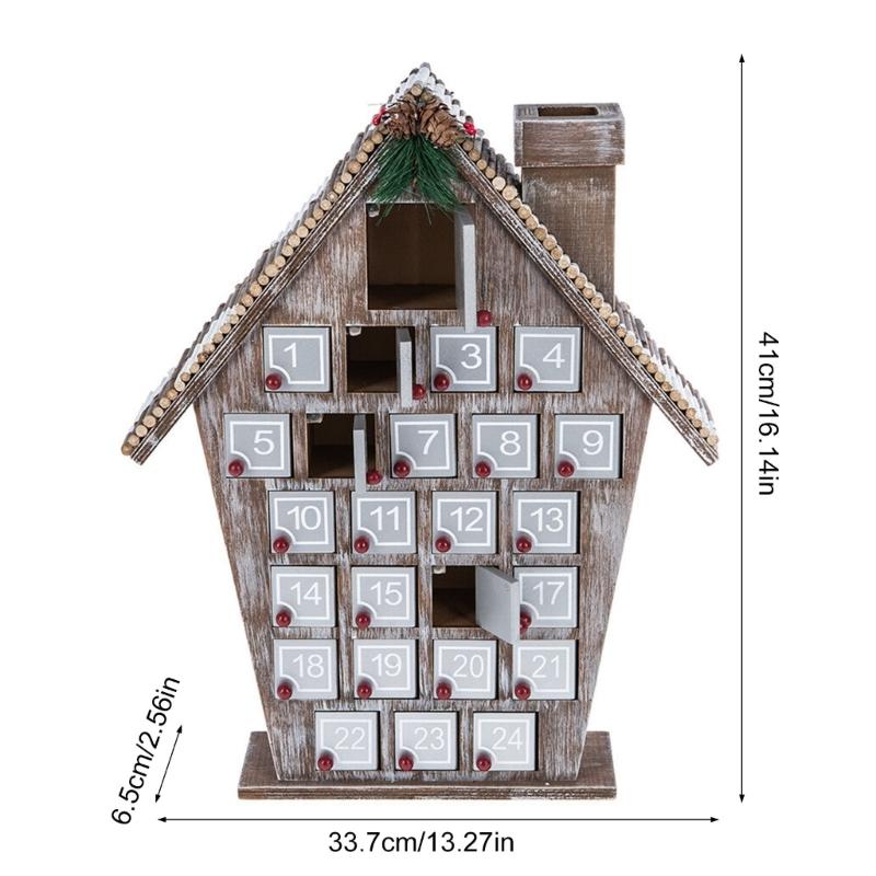 Рождественский календарь обратного отсчета 25 дней Календарь обратного отсчета Настольное украшение с 25 подарочными коробками для взрослых детей Домашнее украшение