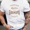 Мужская летняя модная спортивная повседневная футболка с принтом GRANDPA, свободного кроя, большого размера, с круглым вырезом, с коротким рукавом, топ, одна штука