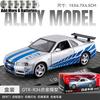 1:32 Металлическая литая модель автомобиля из сплава, совместимая с Skyline Gtr R34 Bnr34, для декора интерьера гостиной, спальни, отеля
