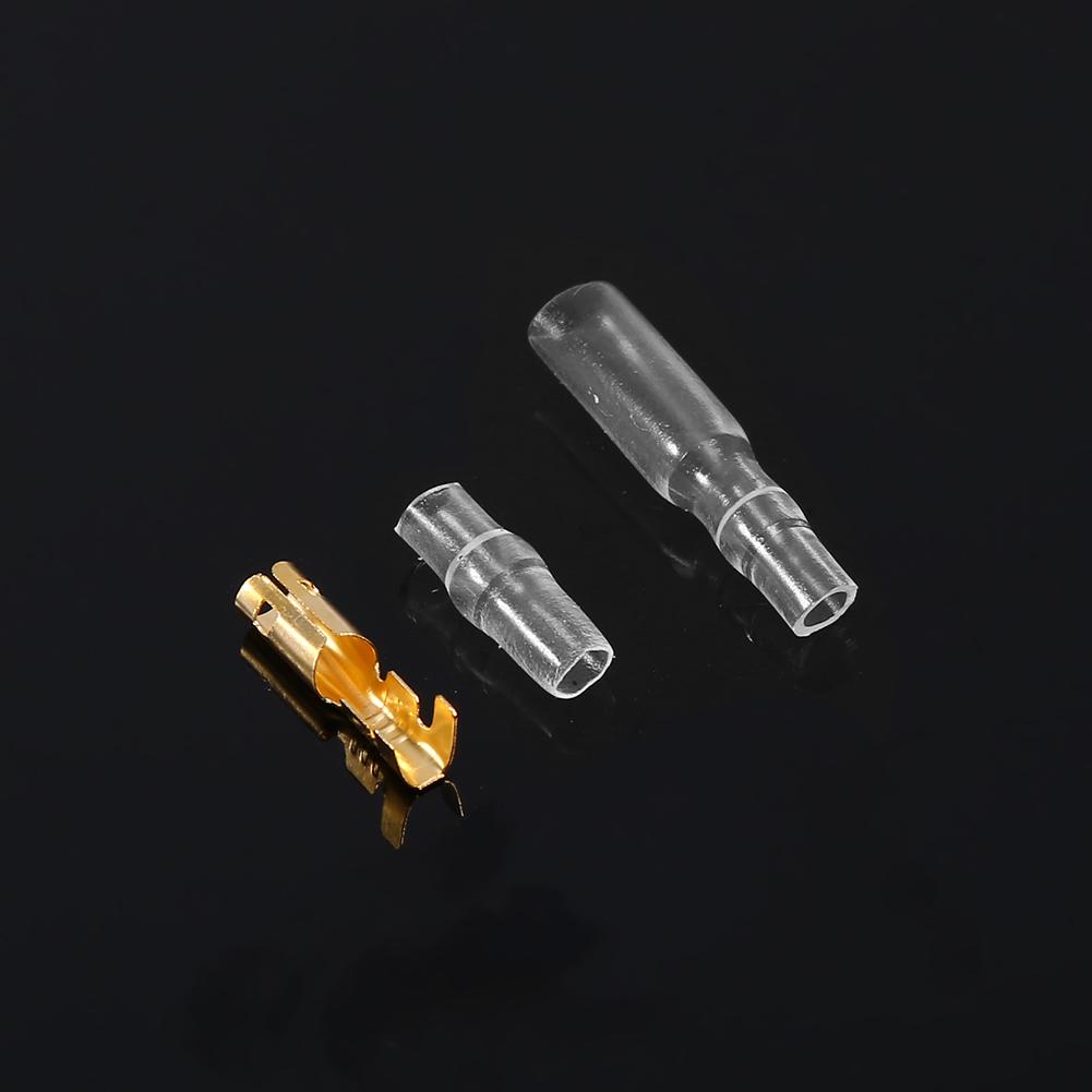 120pcs Brass 3.5mm Bullet Connector Terminal Male & Female with Insulation Cover