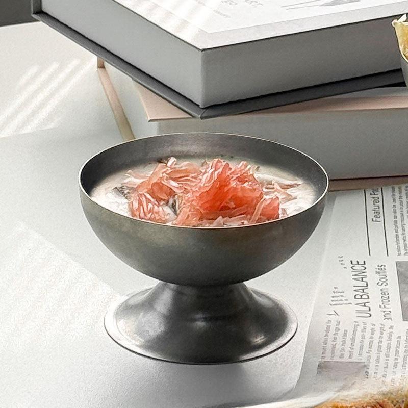 Стаканчик для мороженого из нержавеющей стали, миска для десерта, щербета, столовая посуда, стакан для салата, домашние бары, летние вечеринки, кухонные принадлежности