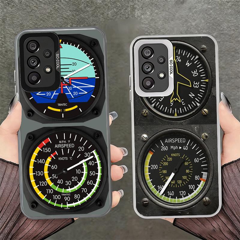Aircraft Instrument Cockpit Radar Soft Phone Case for Samsung A17 A16 A15 A14 A13 A57 A56 A55 A54 A53 A37 A36 A35 A34 A33 A26 A2