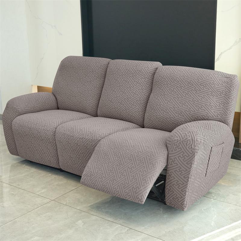 Чехол для 3-местного дивана-реклайнера Жаккардовый Эластичный Чехлы для Кресла-реклайнера Чехол для Расслабляющего Кресла для Гостиной funda de sillón