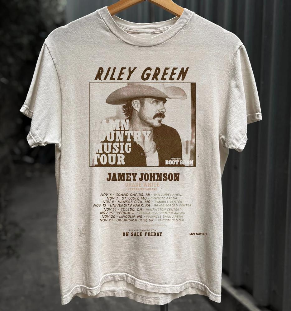 NEW Riley Green Damn Country Music Tour Gift For Fan S to 5XL Tshirt QT830 Unisex T-Shirt