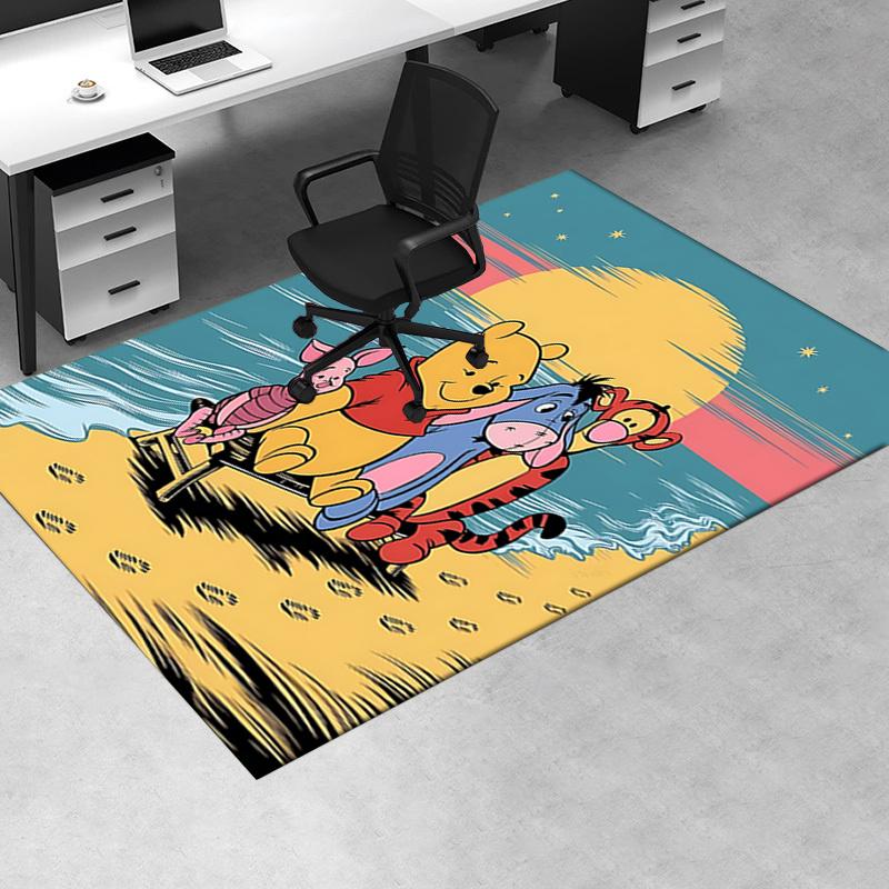 Office Rug Pooh Bear, Tigger theme 3D Printed Anti-Slip Rug-Machine Washable for Living Room