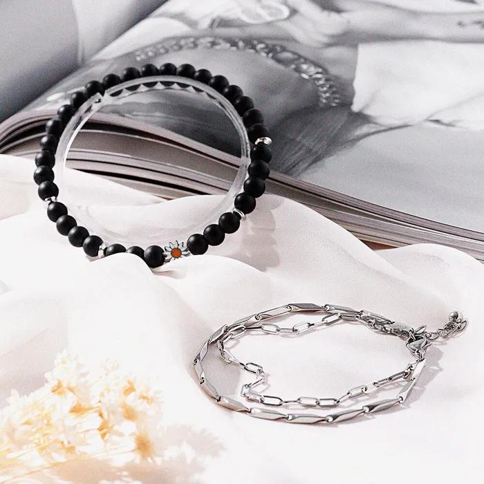 Daisyonyx 913 Призматическая Цепь Двойной 1144 Набор Браслетов (C2503-SE451_BK)