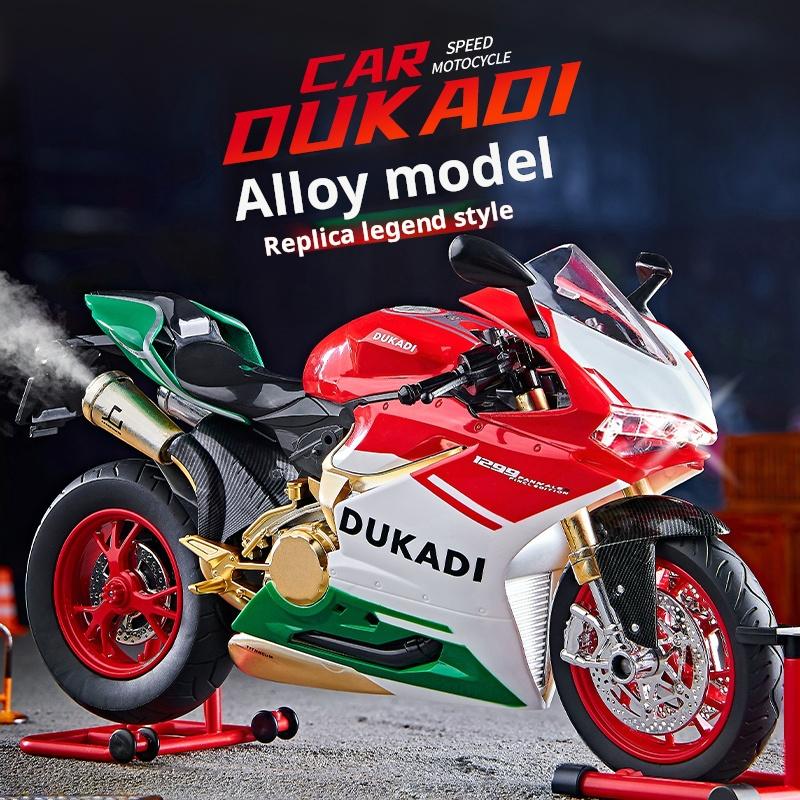 Спрей 1:Масштаб 9 Ducadi 1199 Сплав Большой Модель Мотоцикла Литье под Давлением Запускаемый Звук Свет Детская Игрушка Подарок на День Рождения Хобби Коллекция Изысканный