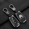 Zinc Alloy Leather Car Flip Remote Key Case Cover Protector Shell Durable Good Use For Citroen C3 C4 CACTUS C6 C8 Accessories