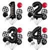 Racing Balloon Bouquet Printing Latex Aluminum Film Digital Birthday Set Venue Background Arrangement