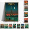 Nordic Vintage Tourism City Poster Paris New York London Landscape Art Oil Painting City Landscape Wall Painting