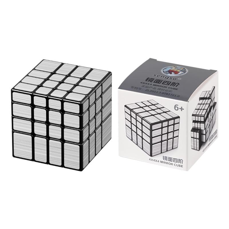 [JudyCube] SENGSO 4x4 Mirror Cube Magic Speed Cube Stickerless Professional Fidget Toys Shengshou Mirror 4x4 Cubo Magico Puzzle