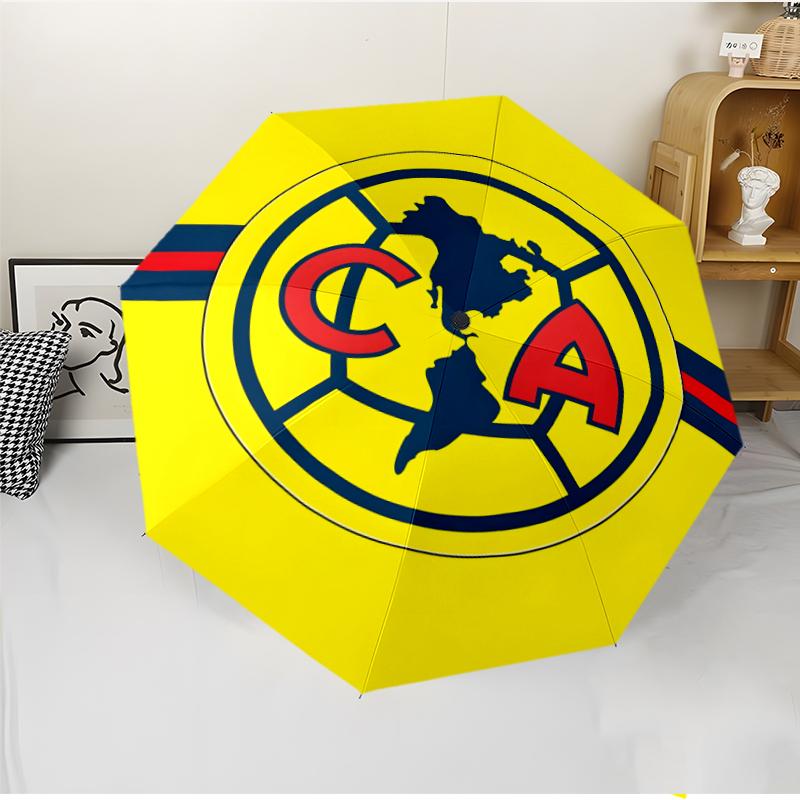 Модный складной зонт-автомат Club América. Портативный и складной, идеально подходит для подарка, путешествий и повседневного использования.