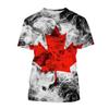 Футболка с 3D-принтом Happy Canada Day для мужчин с канадским флагом, повседневная летняя футболка с круглым вырезом и короткими рукавами, топы, одежда
