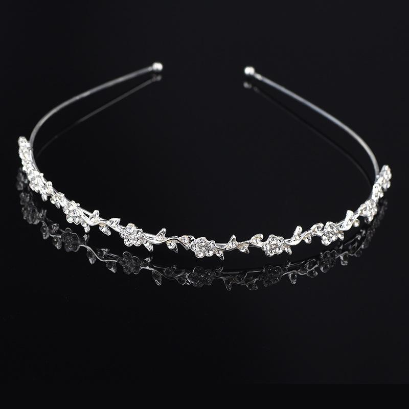 Повязка на голову с цветком сливы из страз: Элегантное цветочное украшение для волос для невест