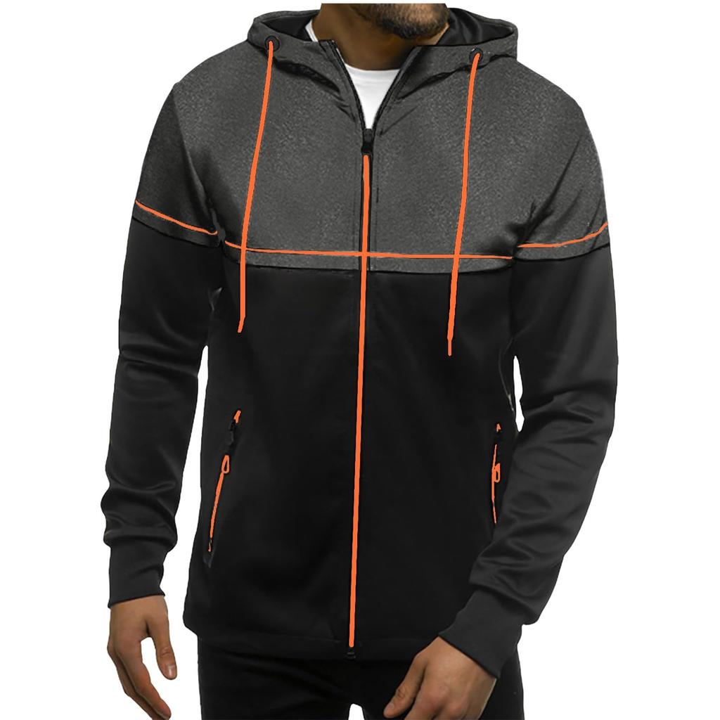Мужские куртки на молнии, толстовка с капюшоном, зимнее пальто, спортивная верхняя одежда, осенняя модная одежда