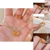 Elegant French Butterfly Design Gold Gradient Adjustable Ring For Women With Enamel Finish